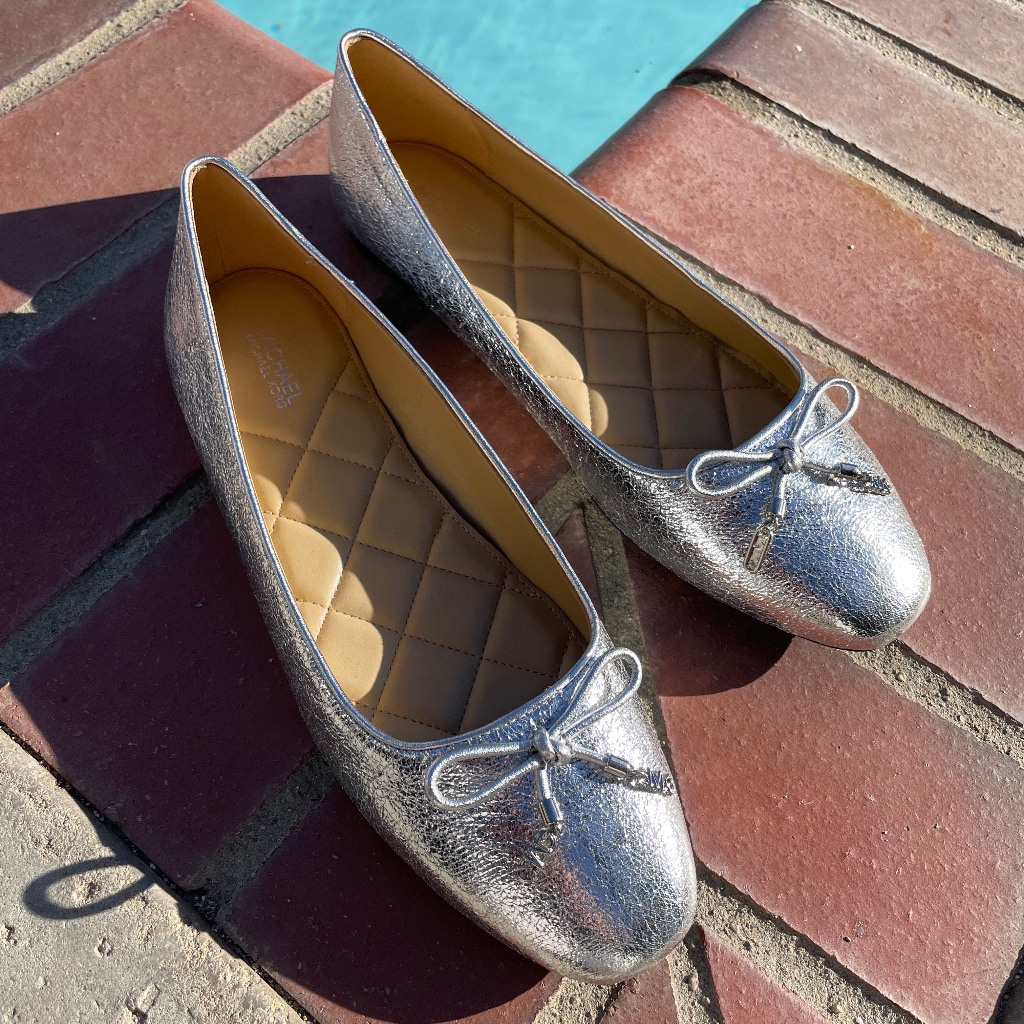 Michael Kors Metallic Silver Leather Shoes